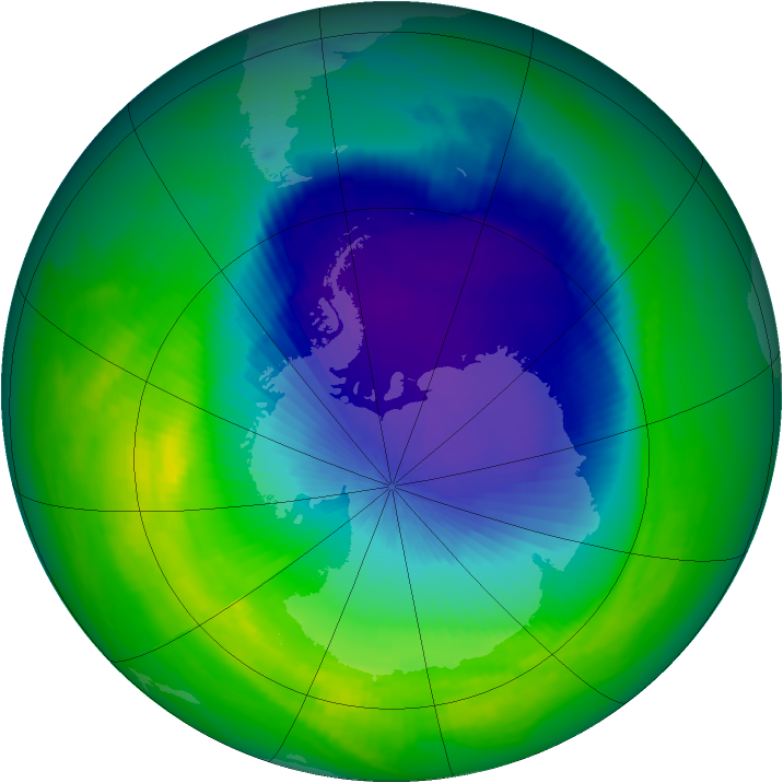 Ozone Map 2000-10-22